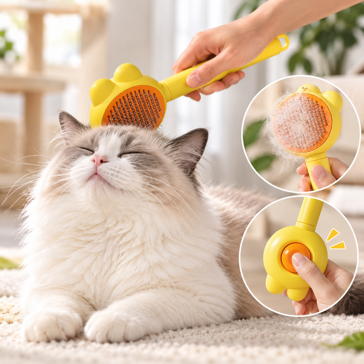 Pet Deshedding Grooming Brush