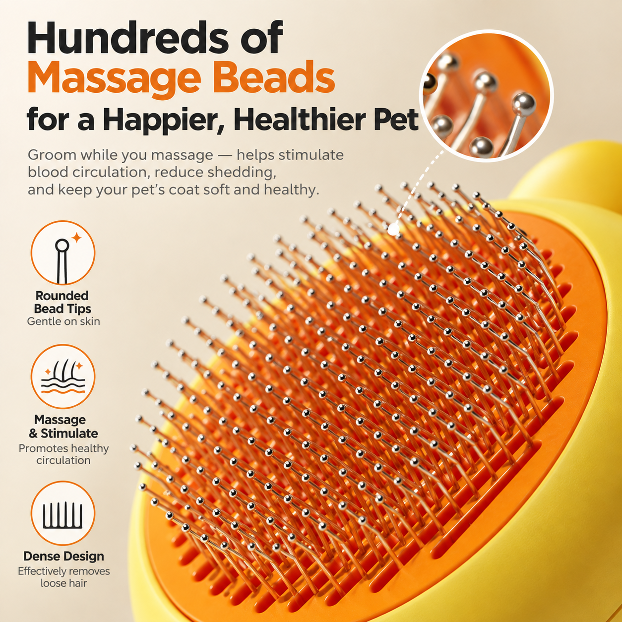 Pet Deshedding Grooming Brush