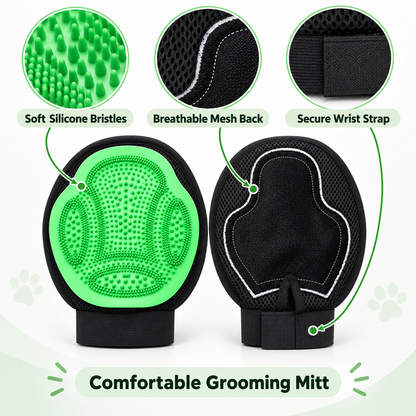 2-in-1 Silicone Pet Grooming & Bath Massage Glove