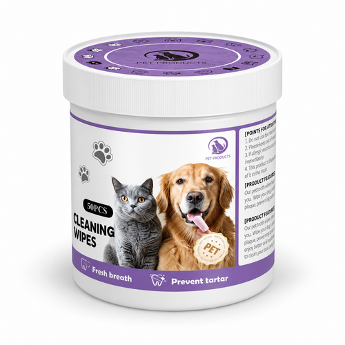Pet Oral Cleaning Finger Wipes for Dogs & Cats