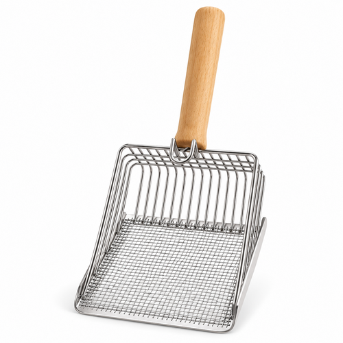Stainless Steel Cat Litter Scoop with Fine Mesh